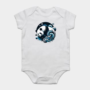 Panda in modern art Baby Bodysuit